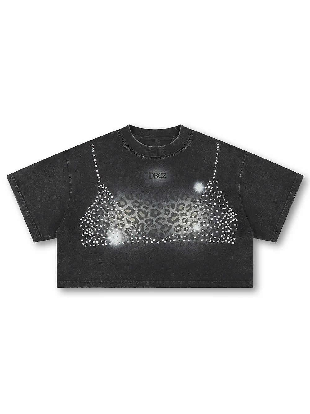 Haut de bikini court Bling Leopard-661