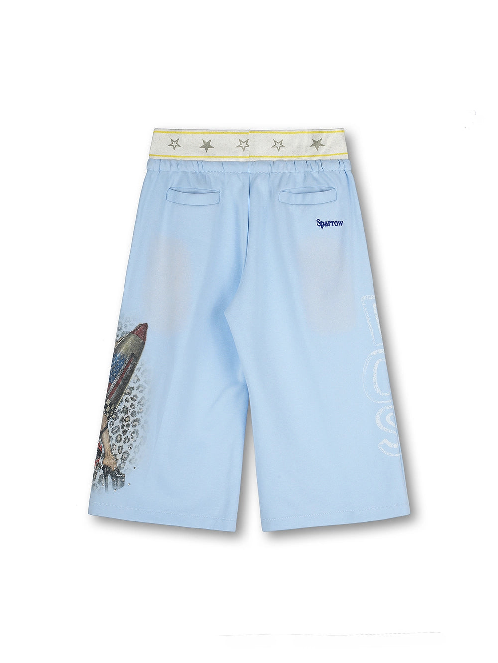 Faded Pin Up Layered Shorts-664
