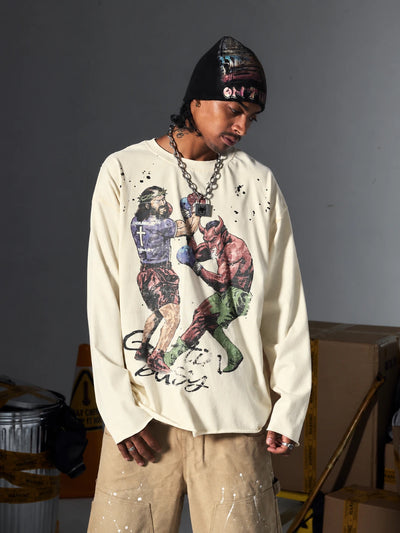 Vintage Painted Jesus L/S-712