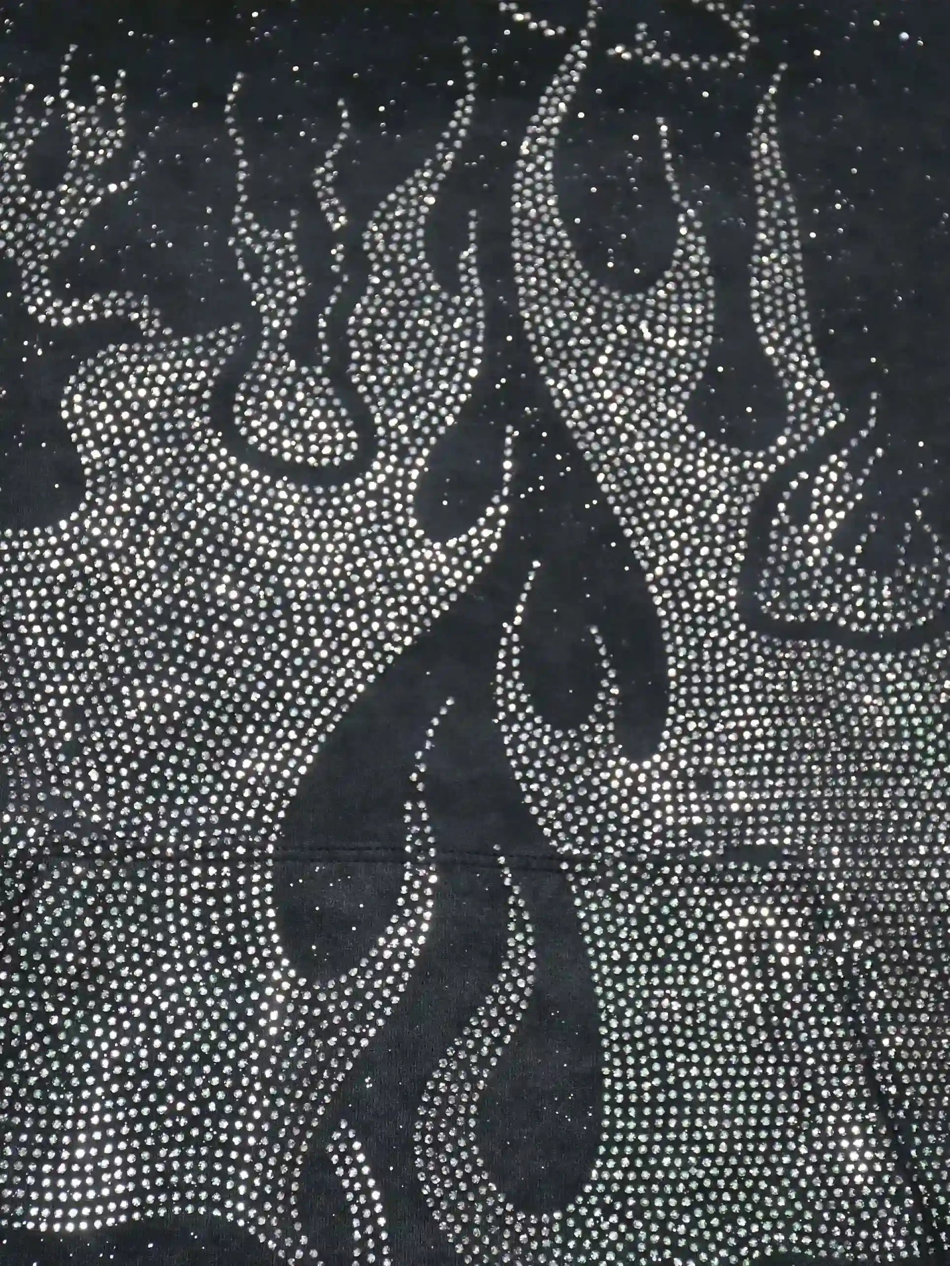 DOUBLECRAZY Flame Man Diamond Gradient Vintage Hoodie-043