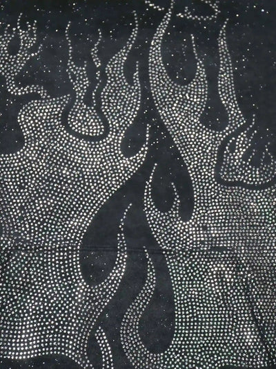 DOUBLECRAZY Flame Man Diamond Gradient Vintage Hoodie-043