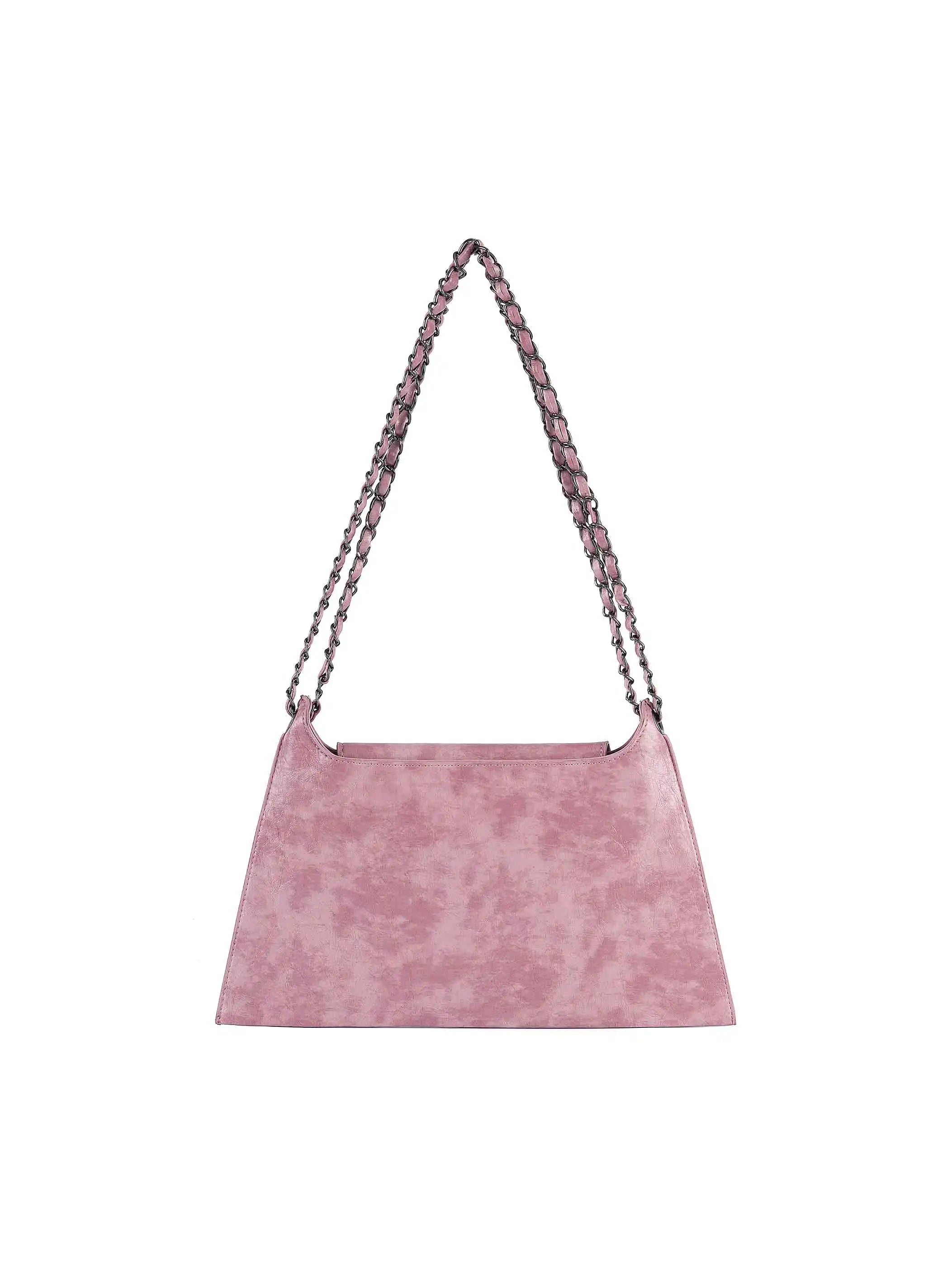 Y2K Studded Washed Envelope Bag-S1225