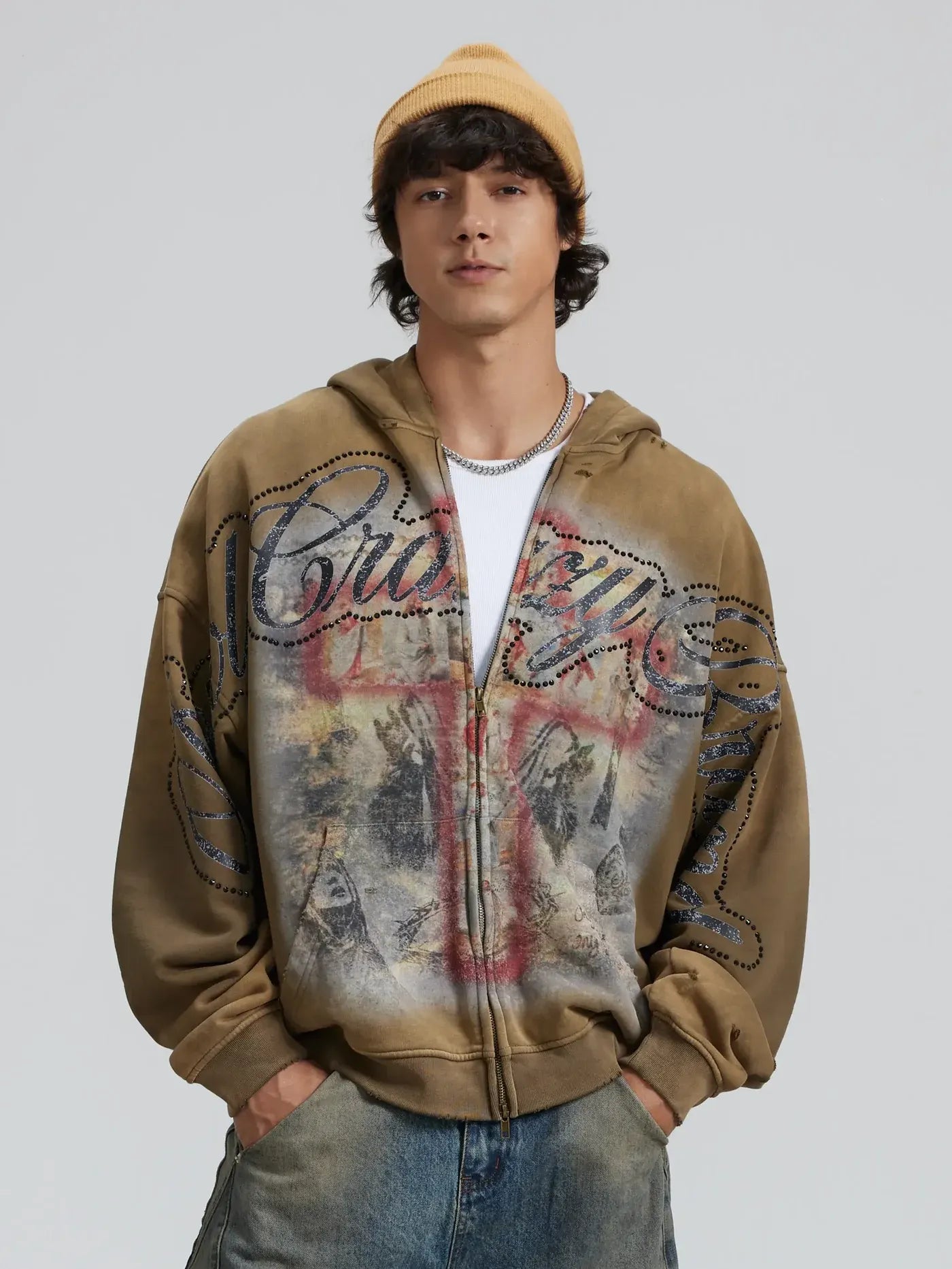 Crimson Cross Hoodie-355