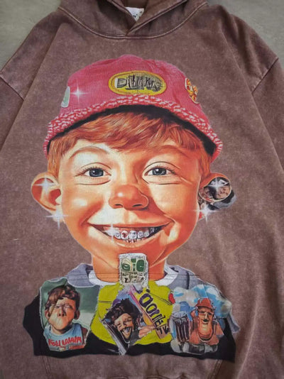 Sudadera retro con capucha Puppet Chaos-066W