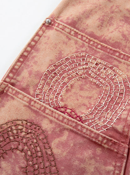 Stitched Symbol Trap Jeans-S1186