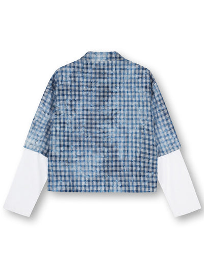 Studded Afro Plaid Shirt-703