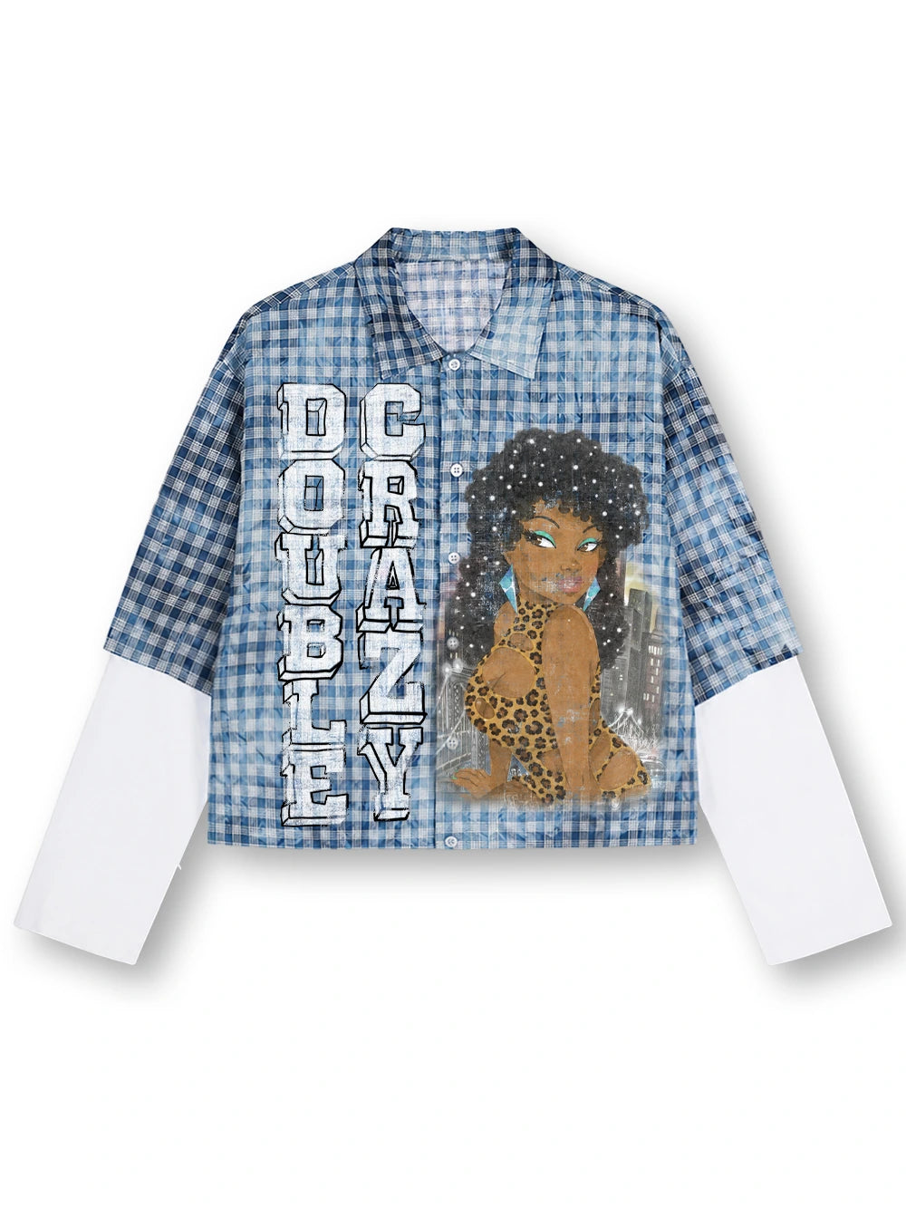 Chemise à Carreaux Afro Cloutée-703