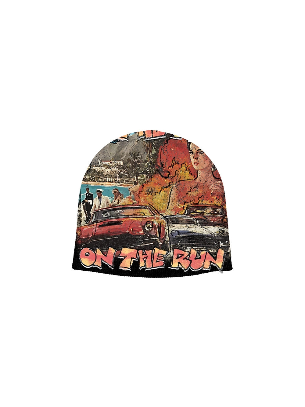 Vintage Flame Poster Beanie-708