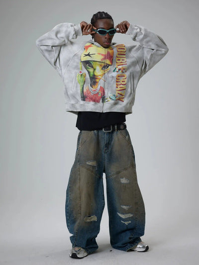 Sudadera con capucha Space Rebel Alien-340