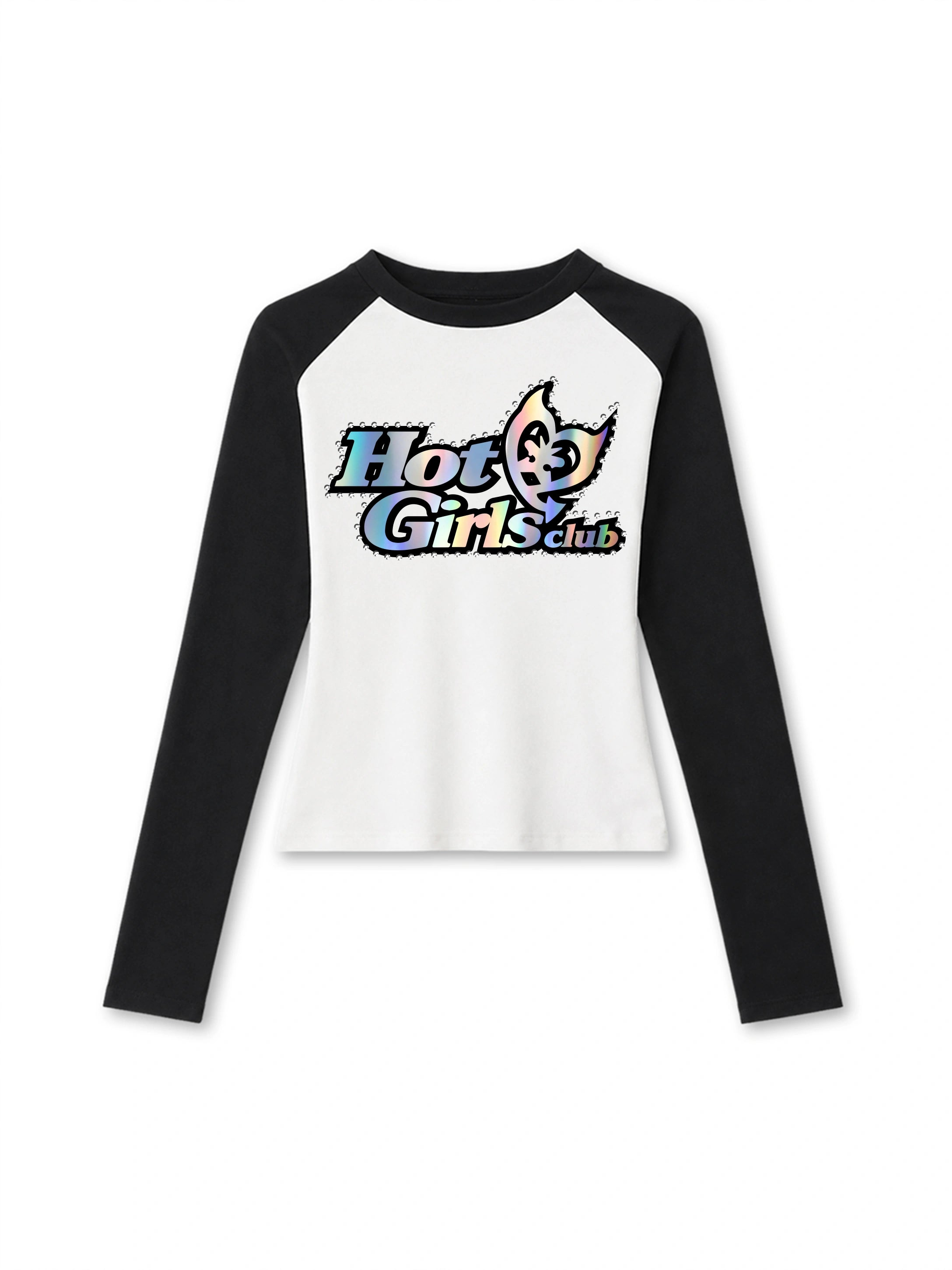 Contrast Hot Girls Raglan-710
