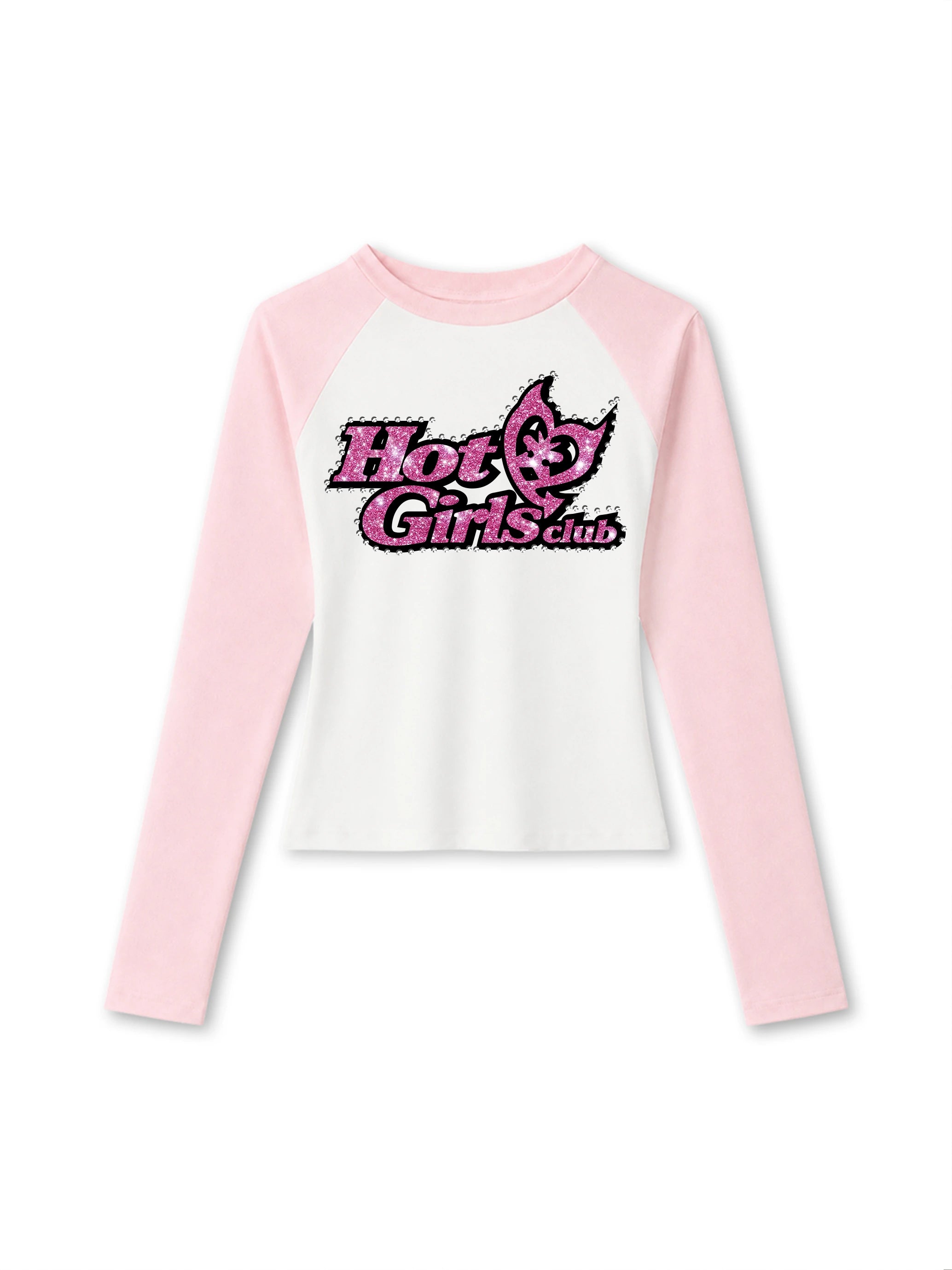 Contrast Hot Girls Raglan-710