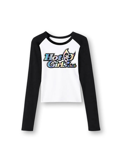 Contrast Hot Girls Raglan-710