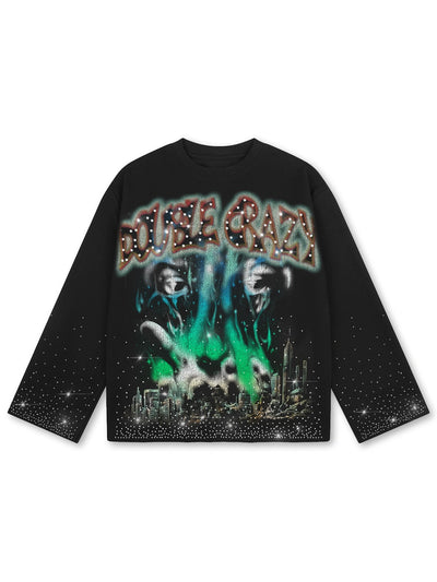 Rhinestone Burning City L/S-713