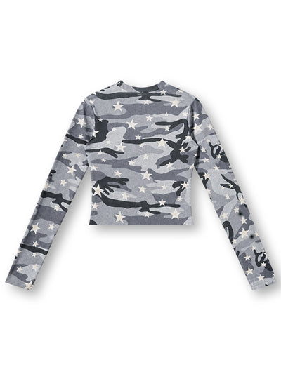 Camo Vampire Fangs L/S Top-725