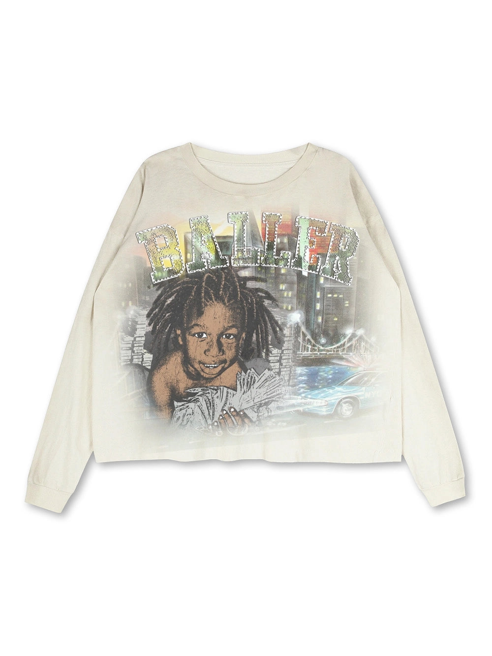 Washed Baller Cash Boxy L/S-728