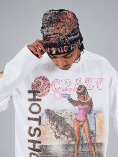 Faded Alien Invasion Boxy L/S-738