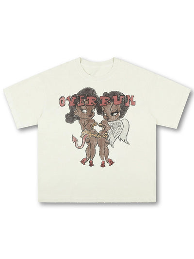 Washed Angel Devil Boxy Tee-740