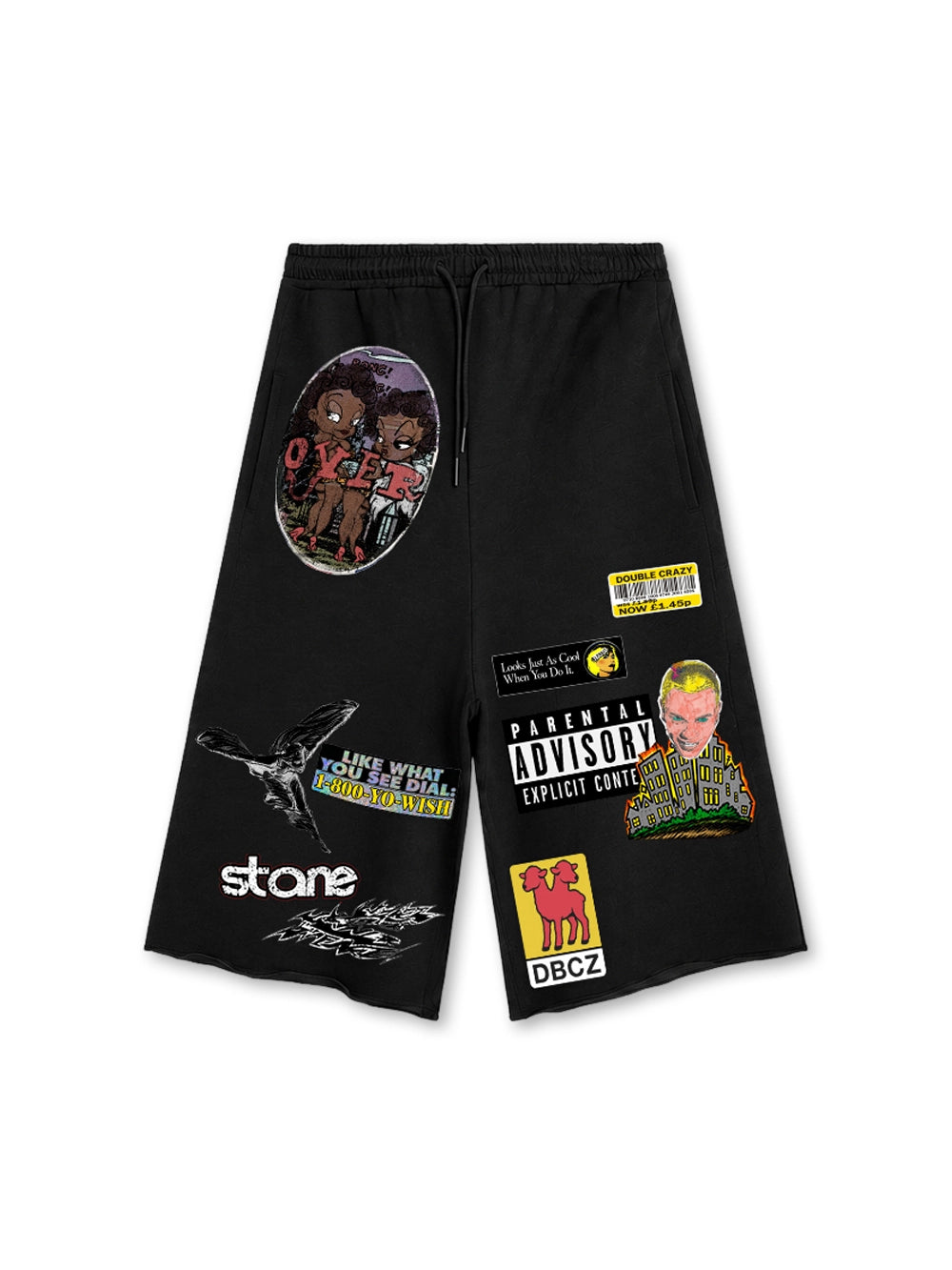 Retro Cartoon Stretch Shorts-743