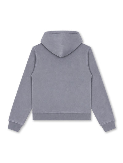 Veste zippée effet délavé avec texte métallisé-744