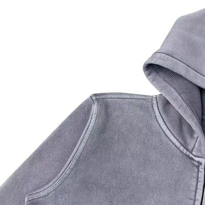Snow Wash Foil Text Zip-Up-744