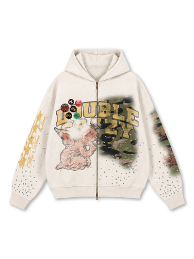 Sweat à capuche zippé Royal Angel-757