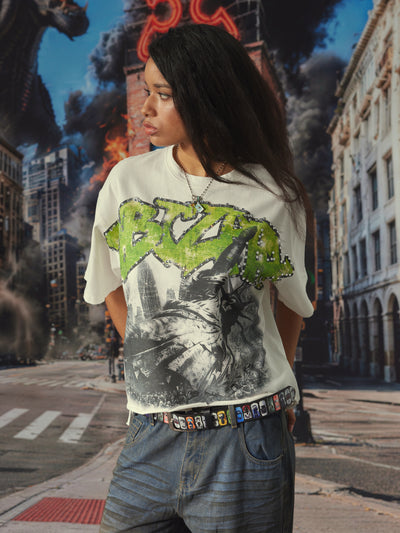 Raw Hem Distressed Liberty Tee-482