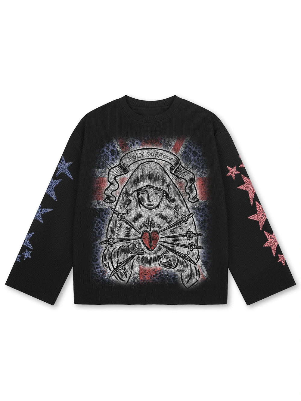Distressed Sorrow Boxy L/S-778