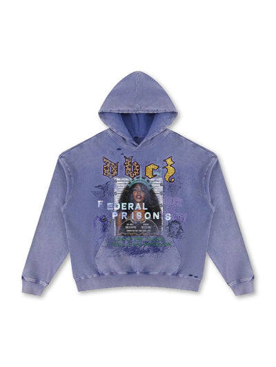 400G Distressed Mugshot Hoodie-785