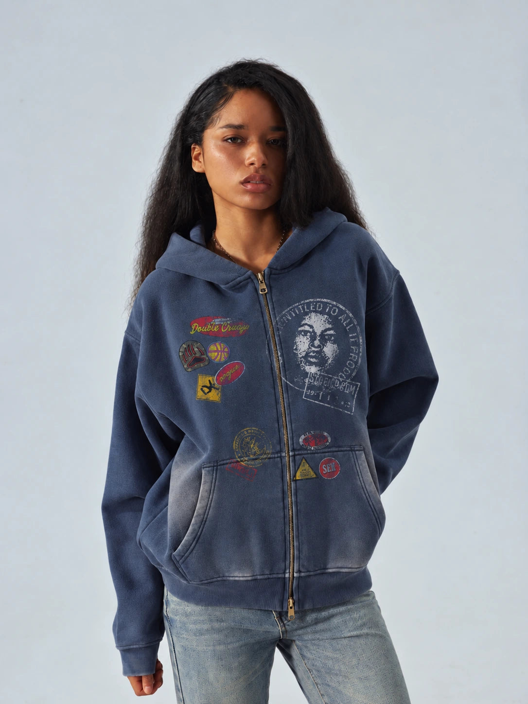 Sandblasted Portrait Hoodie-788