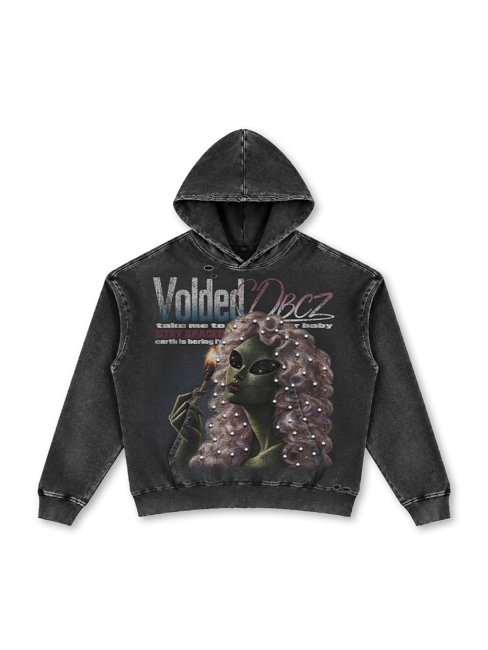 Faded Alien Vixen Hoodie-794