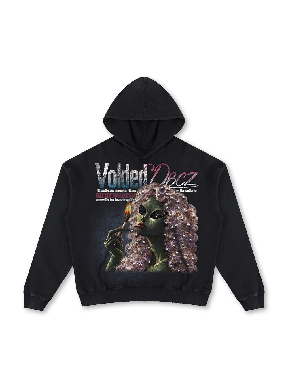 Faded Alien Vixen Hoodie-794