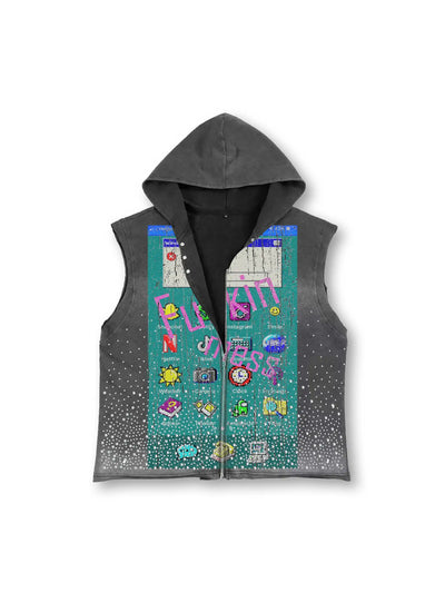 Pixel Breakdown Hooded T-shirt-188