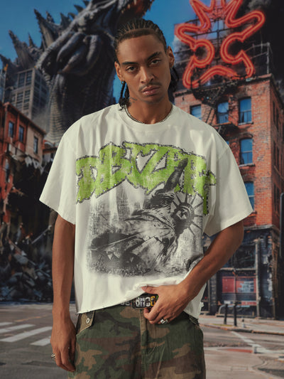 Raw Hem Distressed Liberty Tee-482