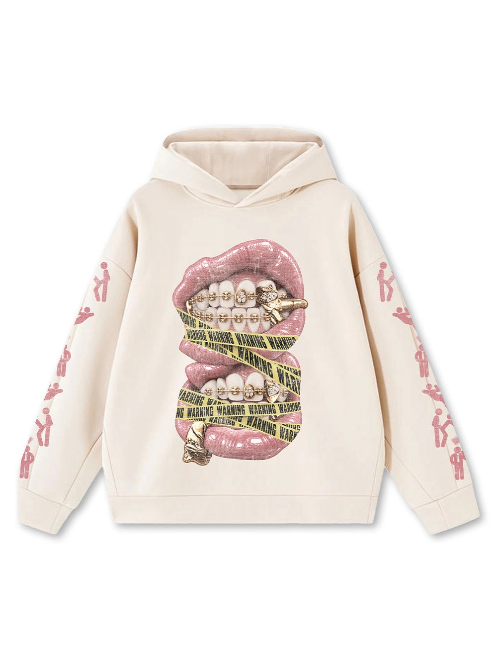 Sweat à capuche Warning Tape Grillz-815