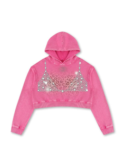 Bling Leopard Bikini Crop Hoodie-830