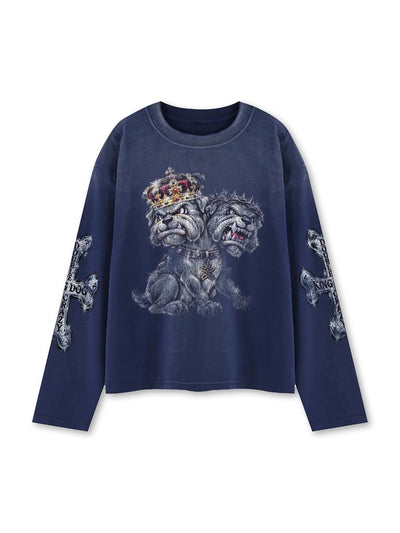 Vintage Kingpin Bulldog L/S Tee-841