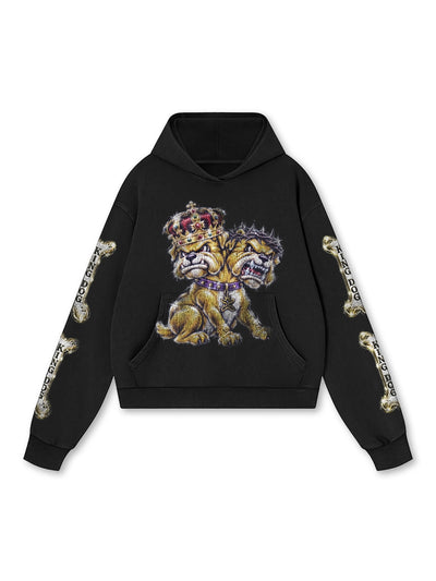 Two-Headed Bulldog Hoodie-842
