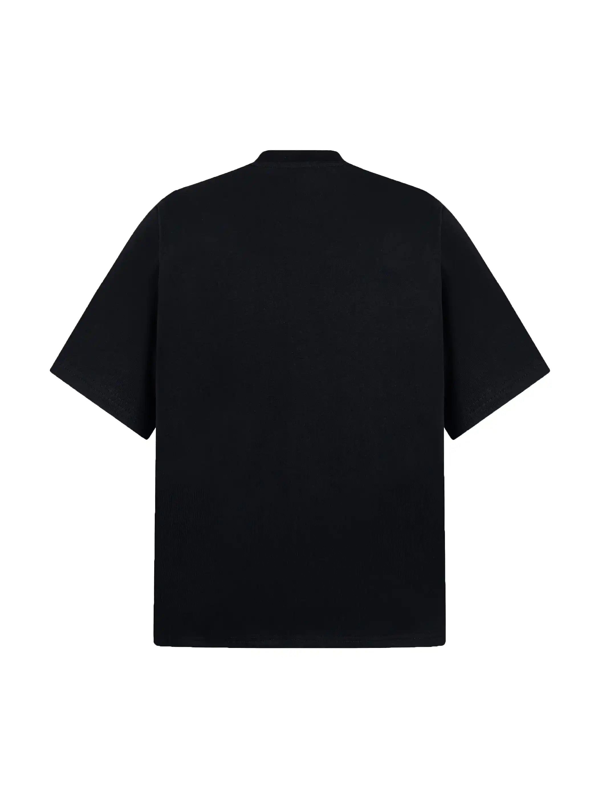 Jewel-Accented MASS Print Oversized T-shirt-S1004
