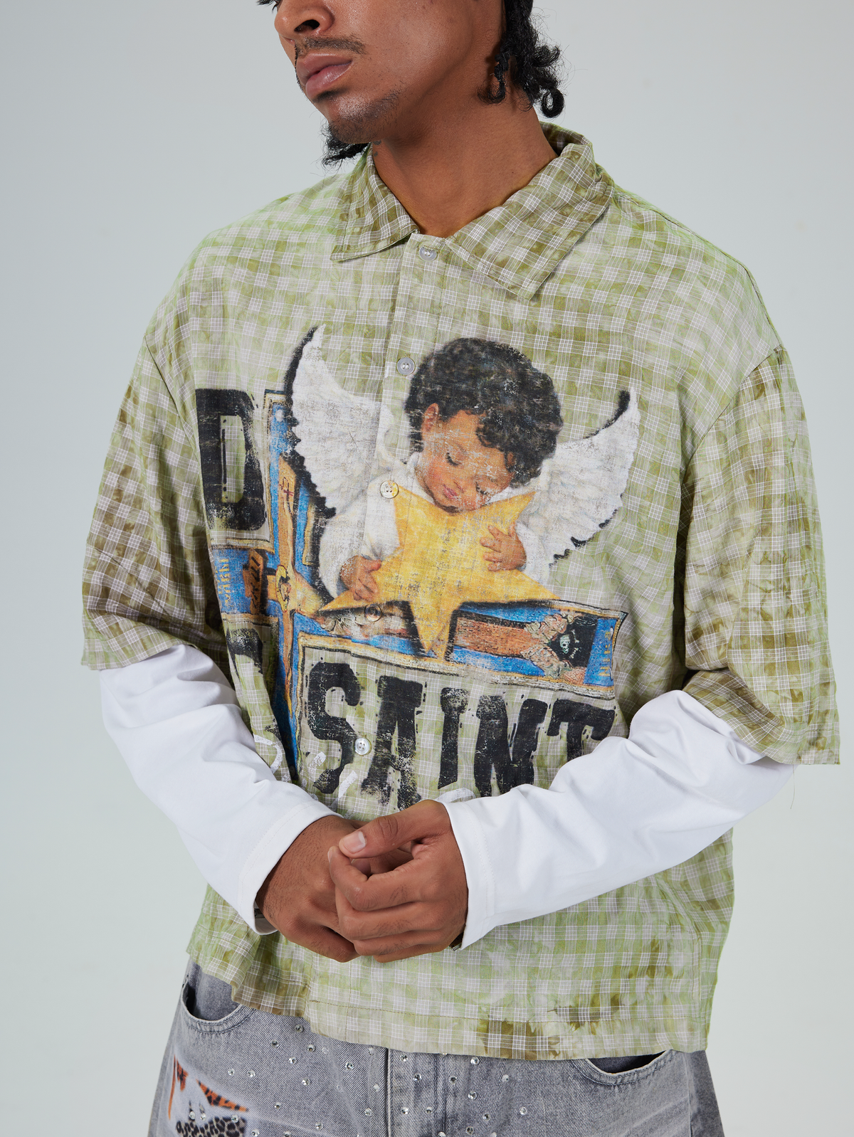 Layered Boxy Grunge Cherub L/S-714