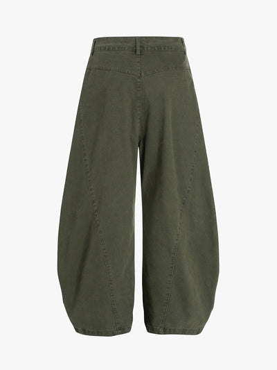 Pantalones Anchos Retro Bordados-S1120