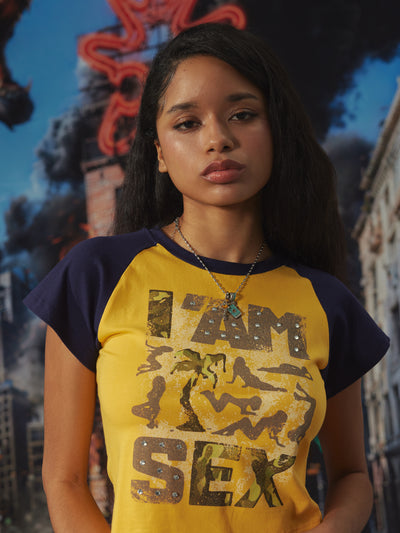 T-shirt court clouté camouflage Pin-up-632