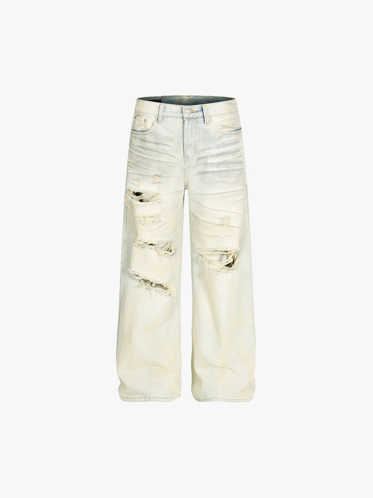 Vintage Street Distressed Wide Leg Jeans-S1052 – DoubleCrazy