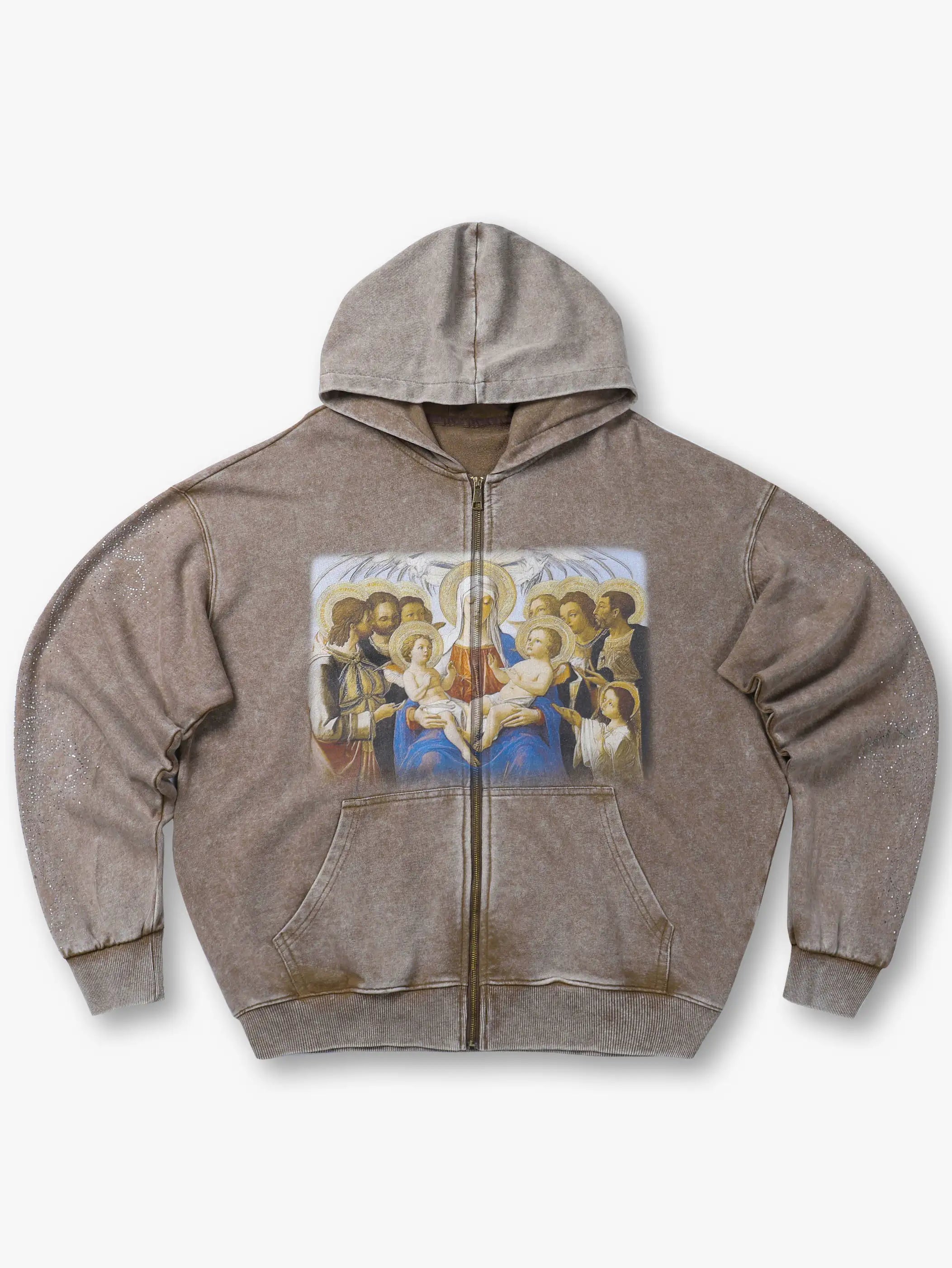Religious Icon Vintage Zip Hoodie - 104