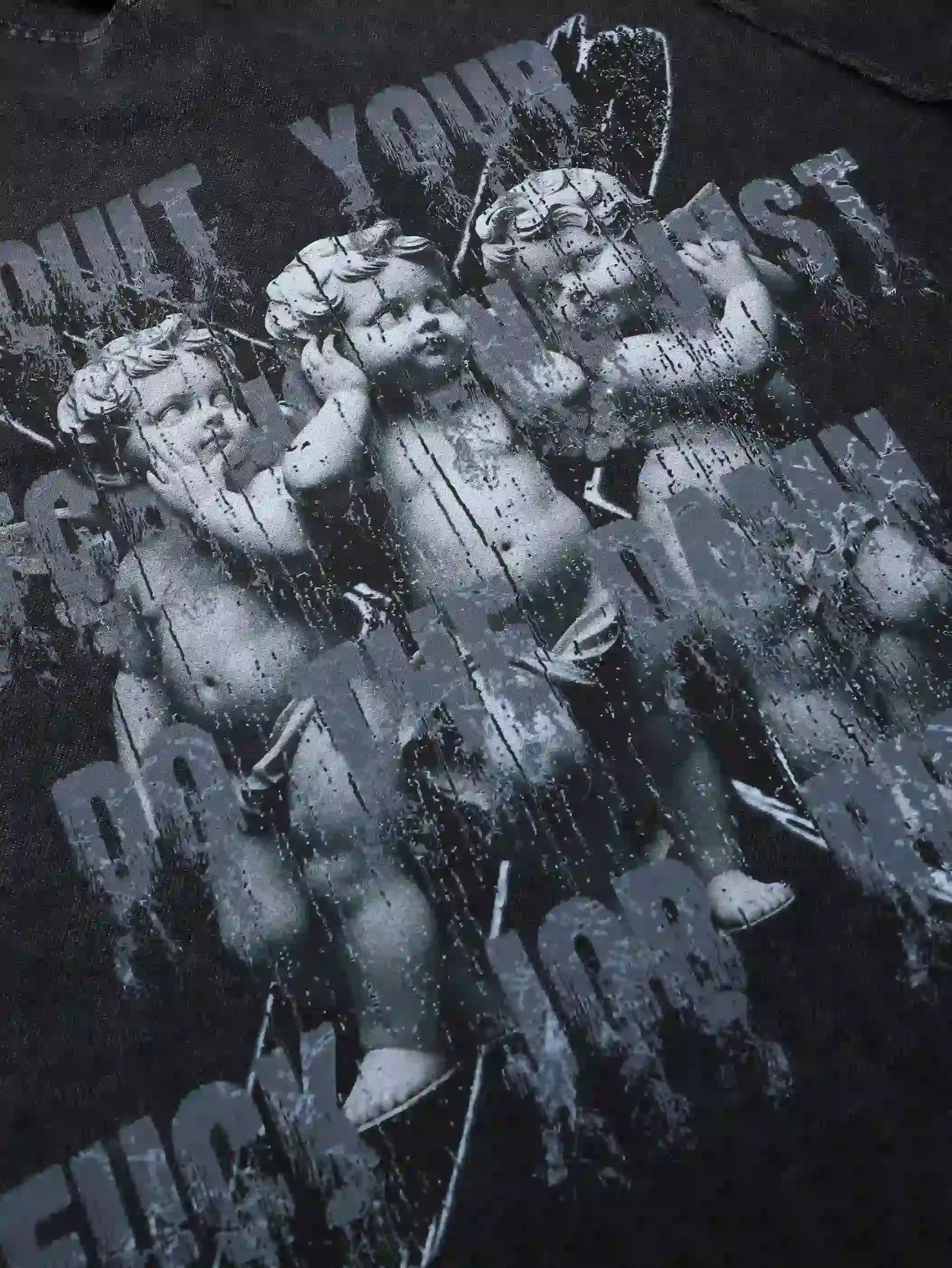 Fallen Cherubs Speak Not – Hooded T-shirt-187