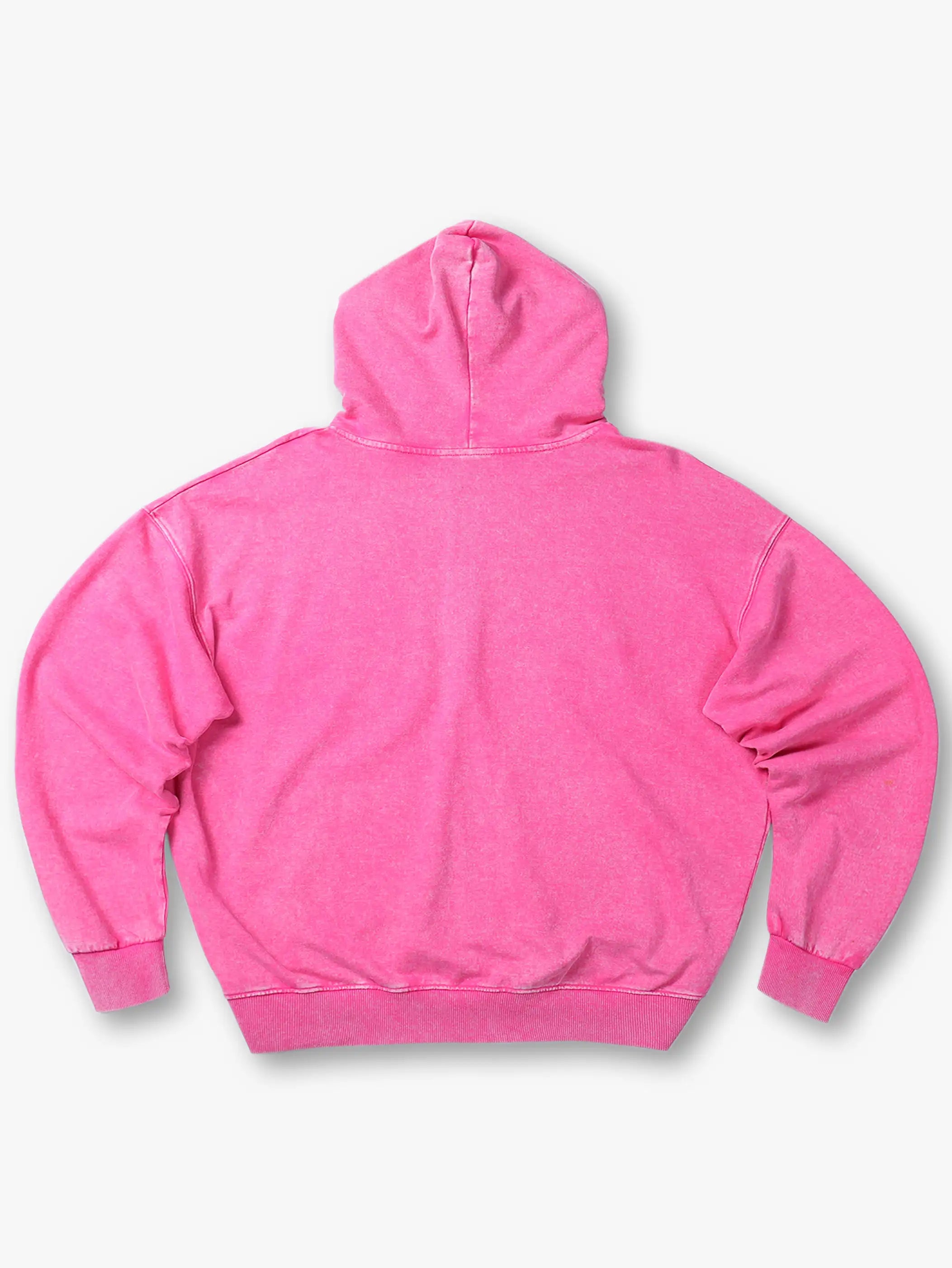 Bold Lip Graphic Pink Hoodie with Zipper - 029