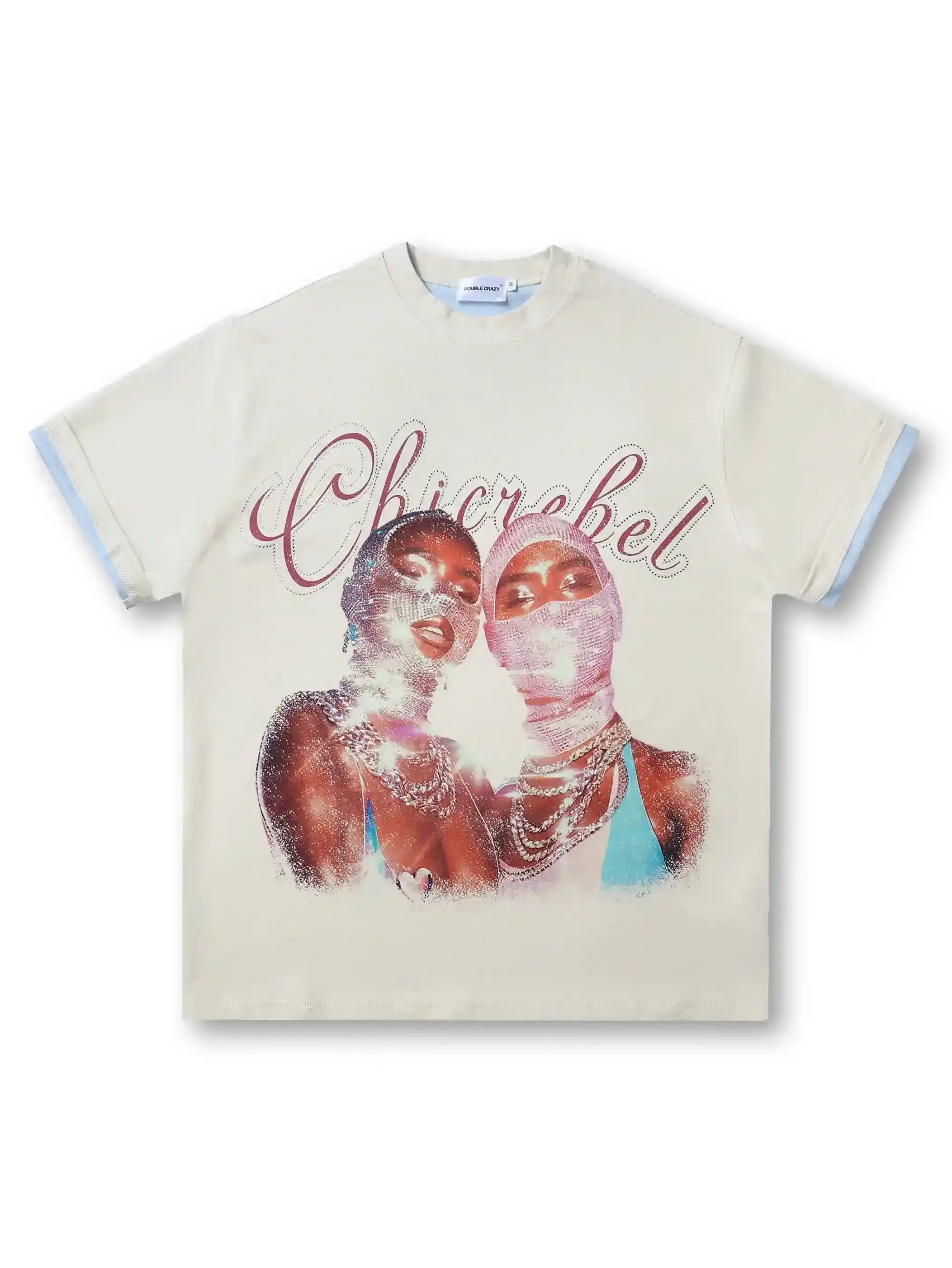 Gleaming Rhinestone Double-Sided T-shirt-267