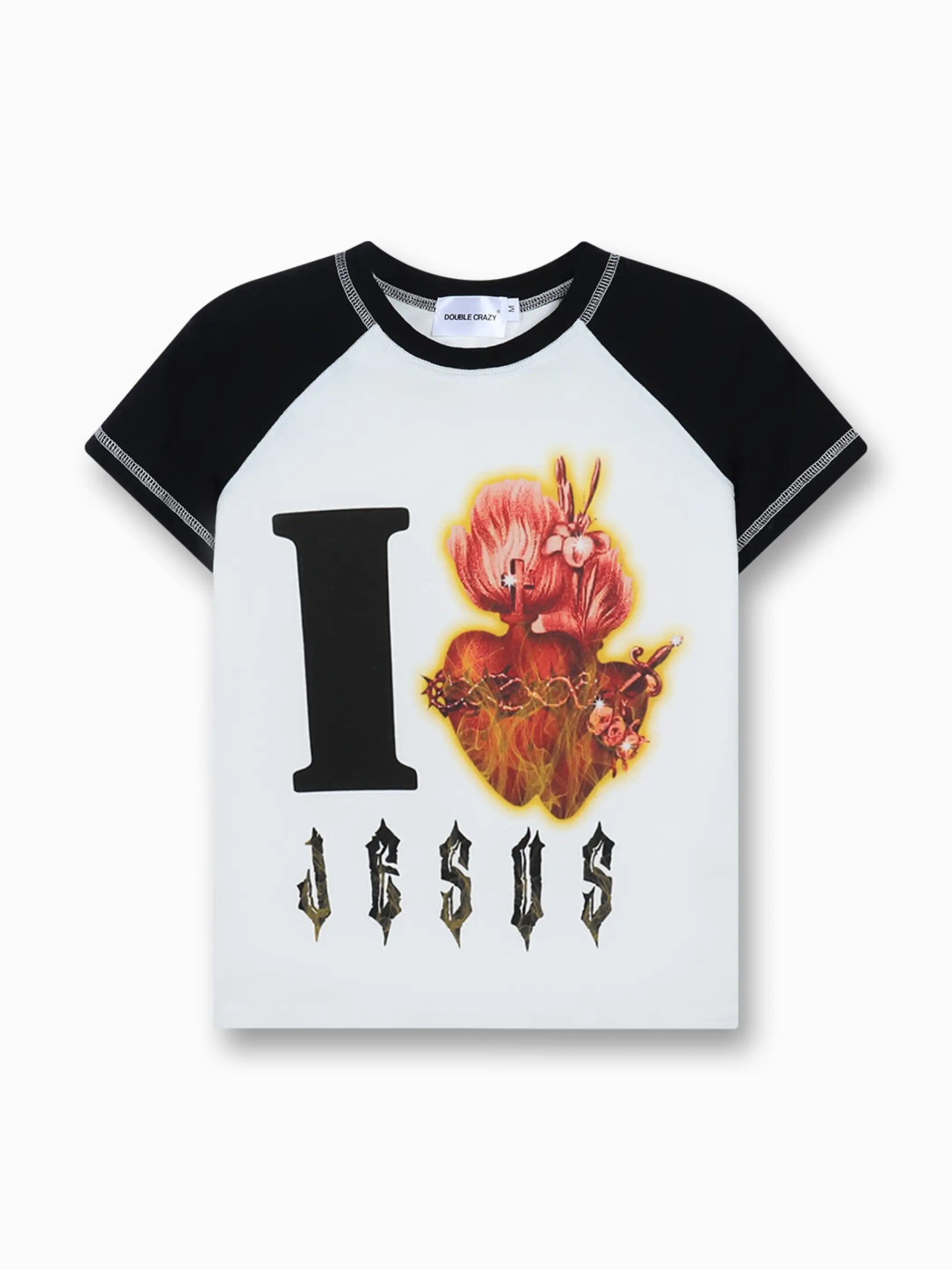 I Love Jesus Sacred Heart Print T-shirt-186