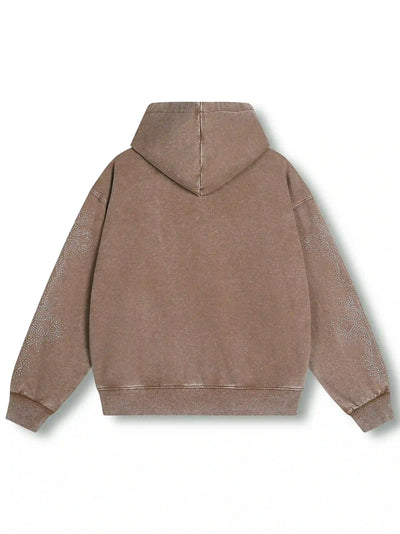 Sudadera con capucha y cremallera de icono religioso vintage-104