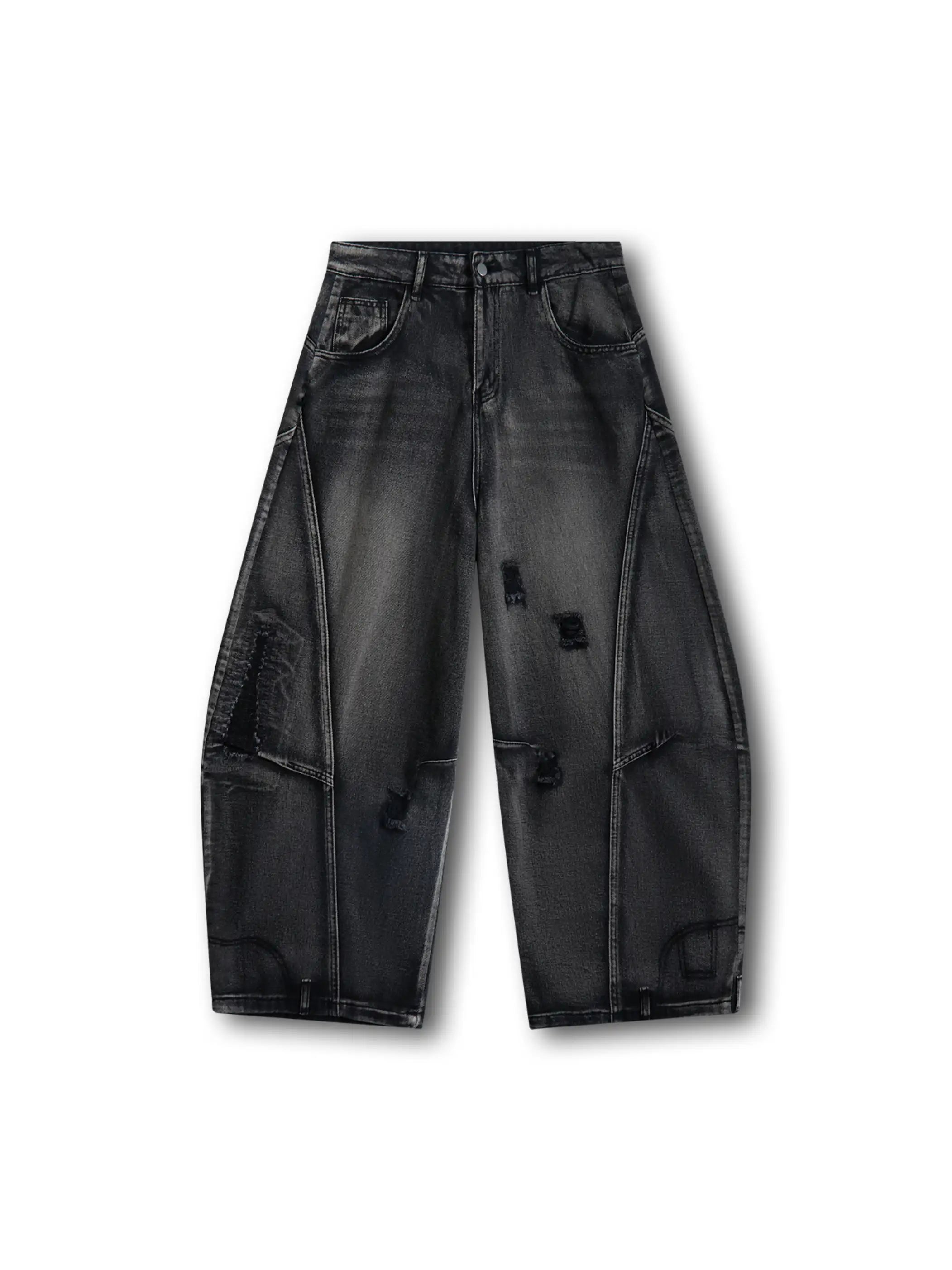 Dark Wash Distress Jeans - S131