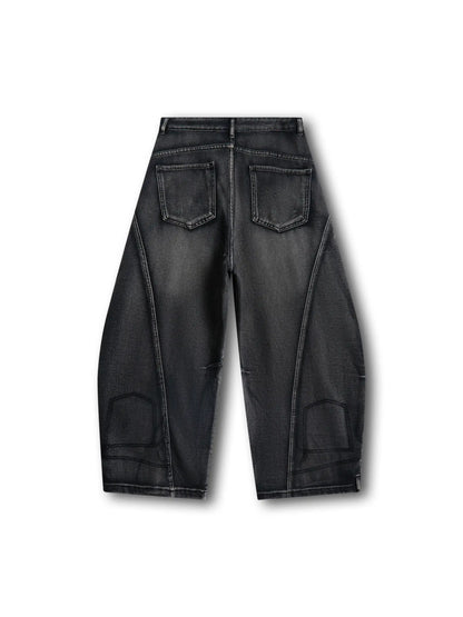 Dark Wash Distress Jeans - S131